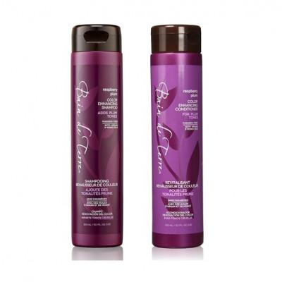 Bain De Terre Colour Enhancing Shampoo/Conditioner Duo - Raspberry Plum 300ml